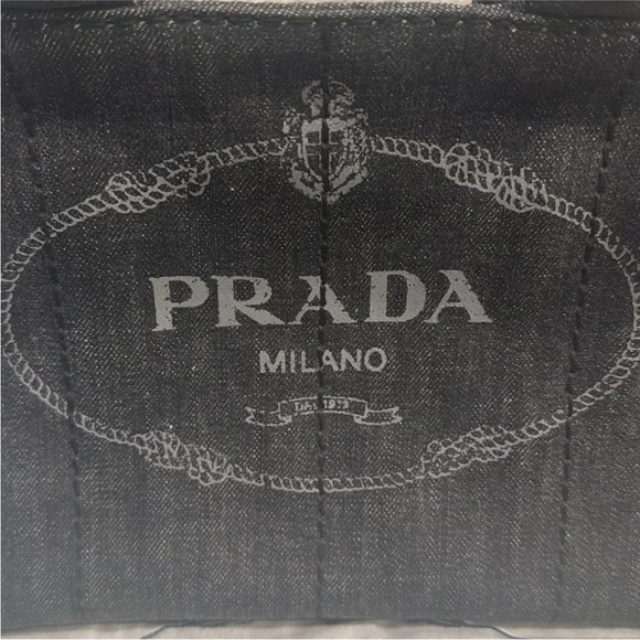 Prada Black Denim Tote Bag - Picture 3 of 16